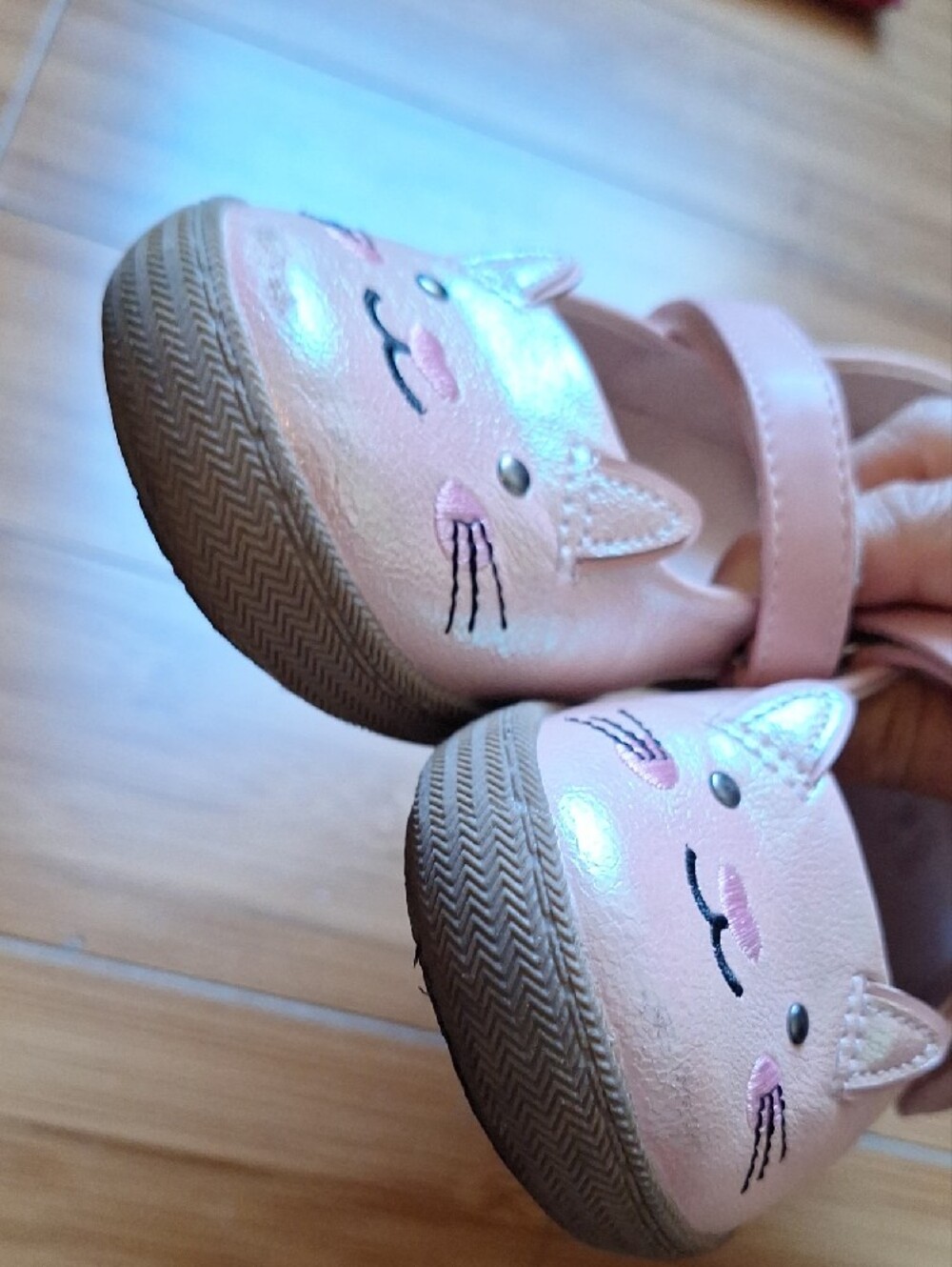 Harper Canyon Shimmery Pink Cat Mary Janes - Picture 6 of 7